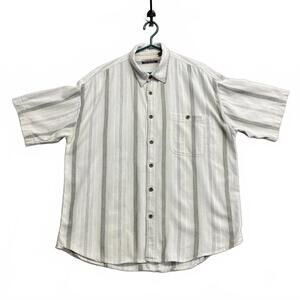VTG 90's Northwoods Great Outdoors Men's ButtonUp Shirt Striped Pattern Sz Large
